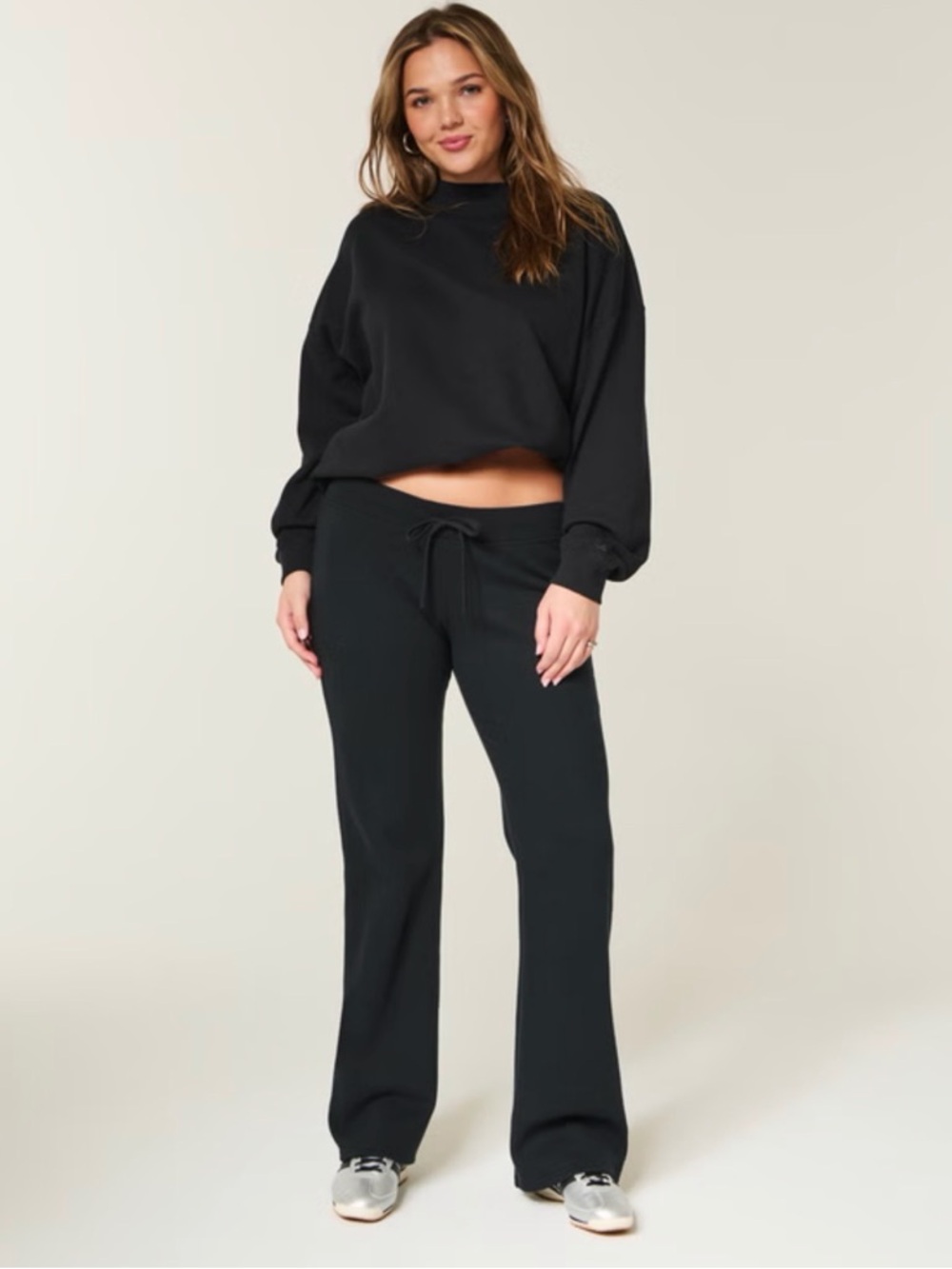 Black Hollister Sift Bootcut Sweats